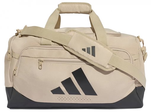 Bolsa adidas Defender Duffle pequena bege